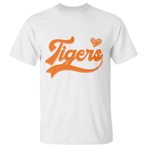 Vintage Tiger T Shirt Varsity Name Script Vintage Sports Jersey Style TS10 White Print Your Wear