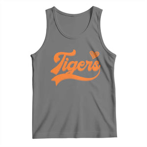 Vintage Tiger Tank Top Varsity Name Script Vintage Sports Jersey Style TS10 Black Heather Print Your Wear