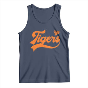 Vintage Tiger Tank Top Varsity Name Script Vintage Sports Jersey Style TS10 Navy Print Your Wear