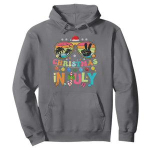 Sunglasses Beach Christmas in July Hoodie Santa Summer Xmas TS10 Charcoal Print Your Wear