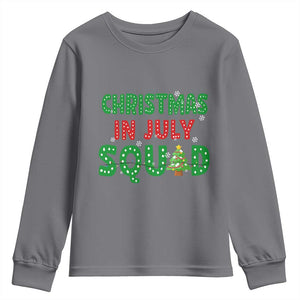 Christmas In July Squad Youth Sweatshirt Funny Summer Xmas TS10 Charcoal Print Your Wear