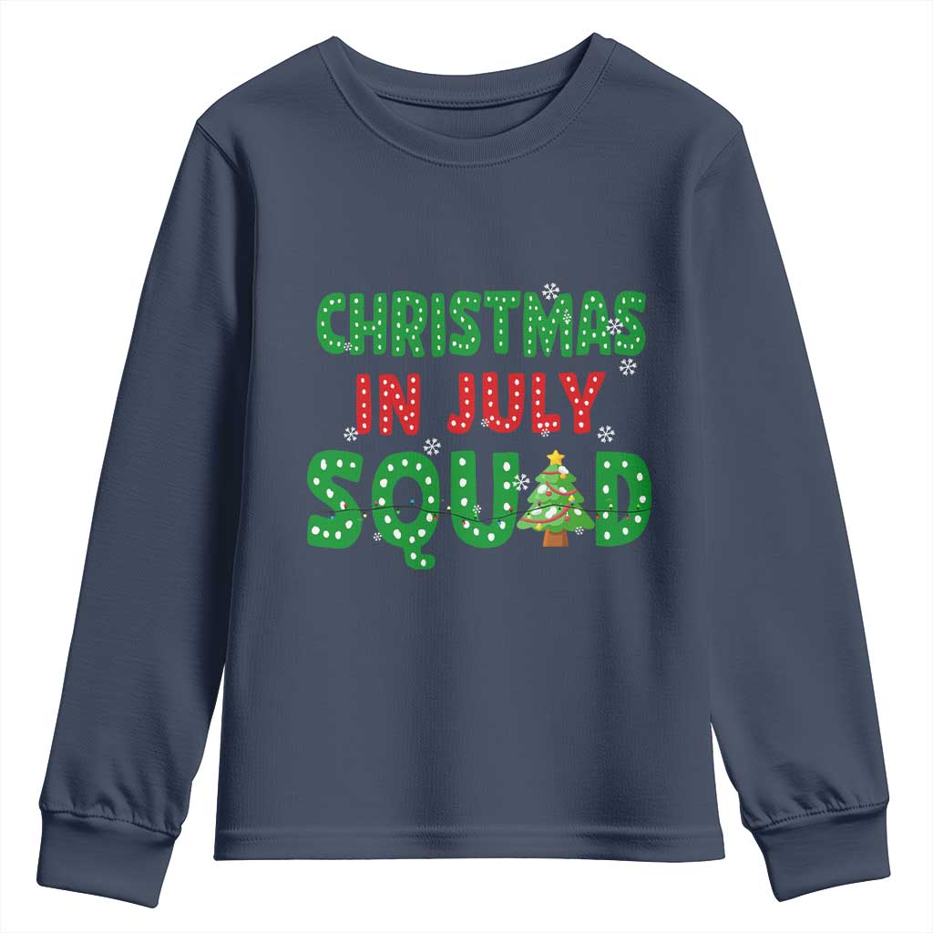 Christmas In July Squad Youth Sweatshirt Funny Summer Xmas TS10 Navy Print Your Wear