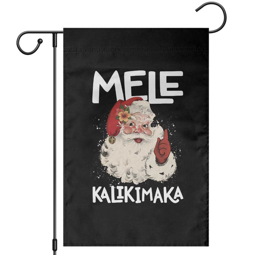 Mele Kalikimaka Garden Flag Hawaii Christmas Party Santa TS10 Black Print Your Wear