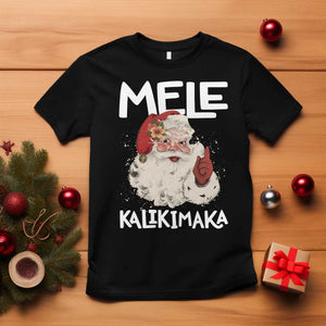 Mele Kalikimaka T Shirt Hawaii Christmas Party Santa TS10 Black Print Your Wear