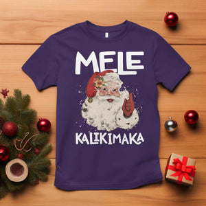 Mele Kalikimaka T Shirt Hawaii Christmas Party Santa TS10 Purple Print Your Wear