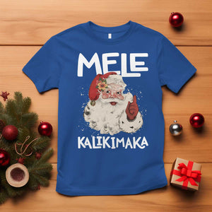 Mele Kalikimaka T Shirt Hawaii Christmas Party Santa TS10 Royal Blue Print Your Wear