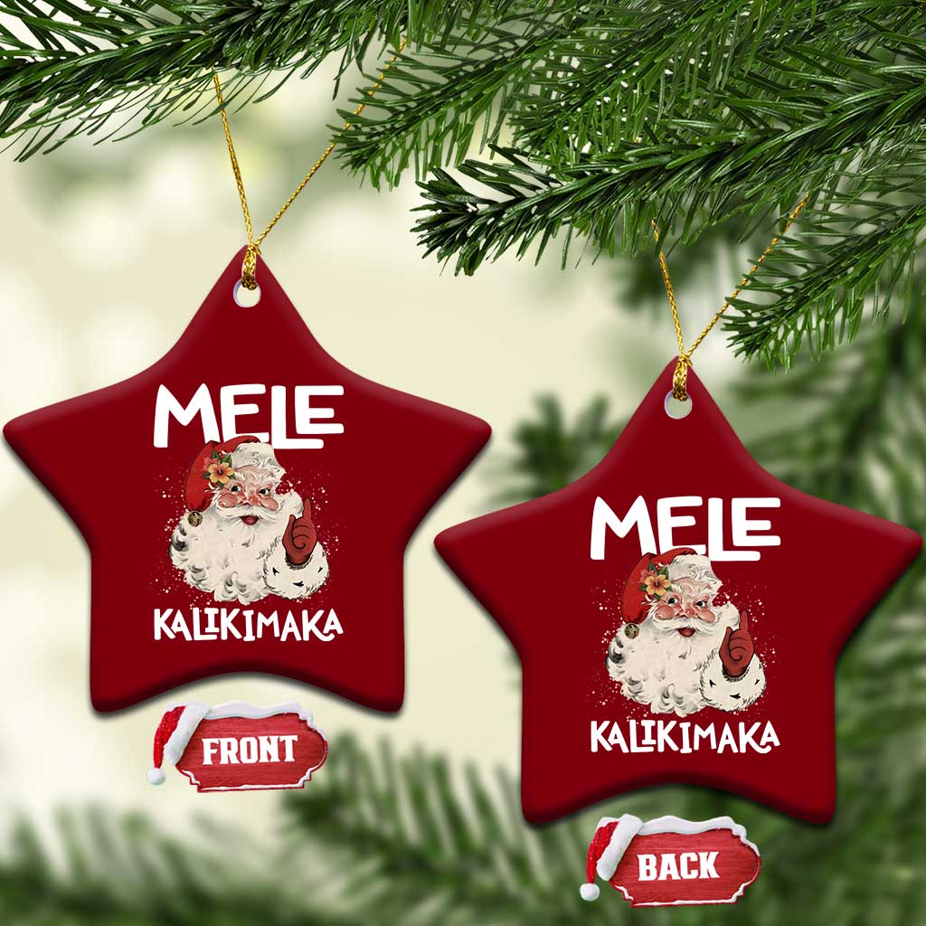 Mele Kalikimaka Ceramic Ornament Hawaii Christmas Party Santa TS10 Print Your Wear