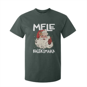 Mele Kalikimaka T Shirt For Kid Hawaii Christmas Party Santa TS10 Dark Forest Green Print Your Wear