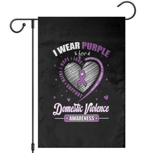 Domestic Violence Awareness Garden Flag Purple Ribbon Support Survivor TS10 Black Print Your Wear