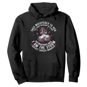 Breast Cancer Hoodie Pink Ribbon I Am Storm TS10 Black Print Your Wear