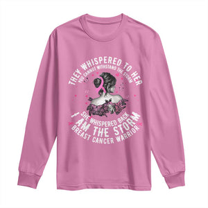 Breast Cancer Long Sleeve Shirt Pink Ribbon I Am Storm TS10 Azalea Print Your Wear