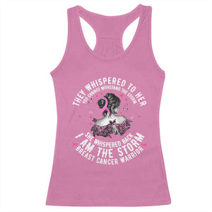 Breast Cancer Racerback Tank Top Pink Ribbon I Am Storm TS10 Azalea Print Your Wear