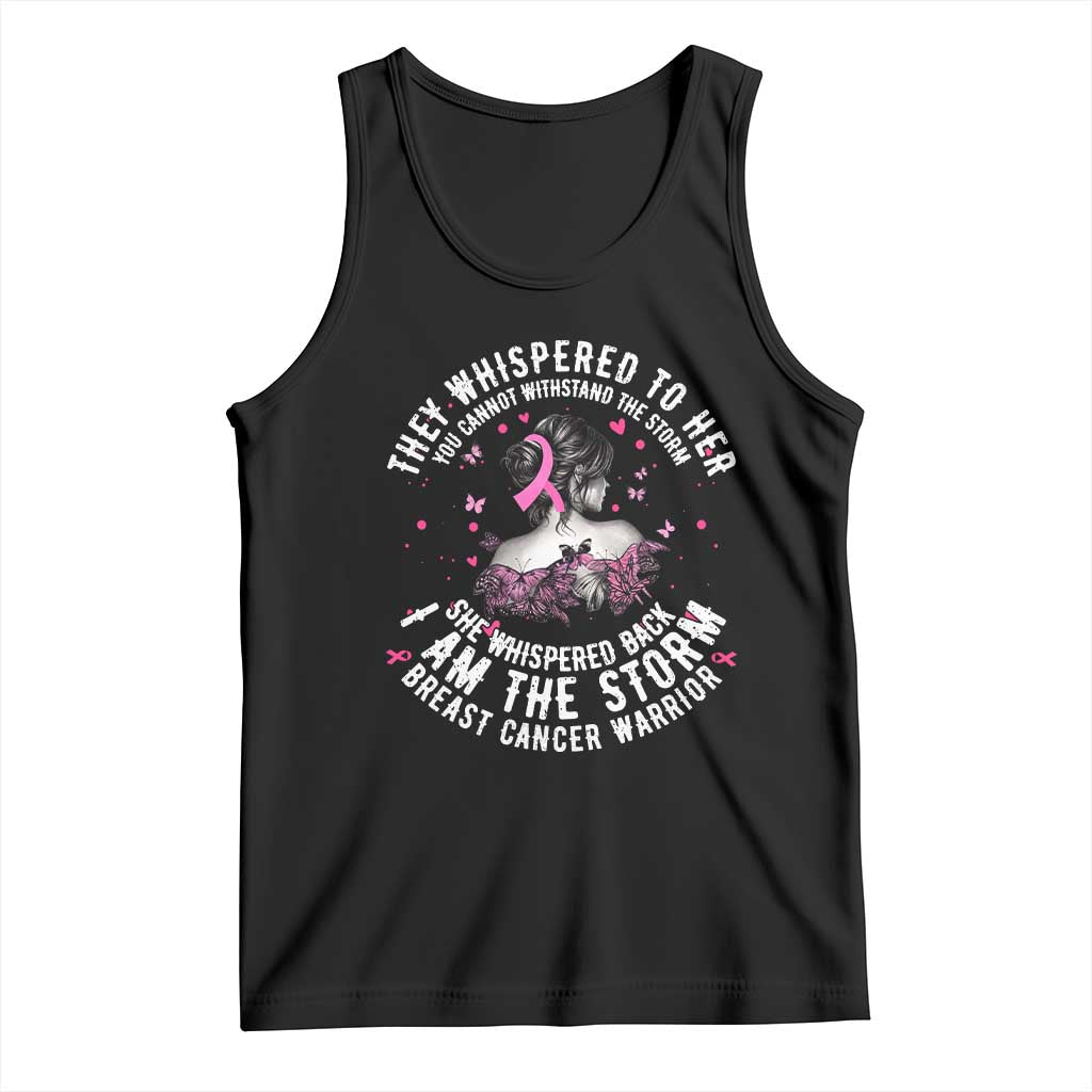 Breast Cancer Tank Top Pink Ribbon I Am Storm TS10 Black Print Your Wear
