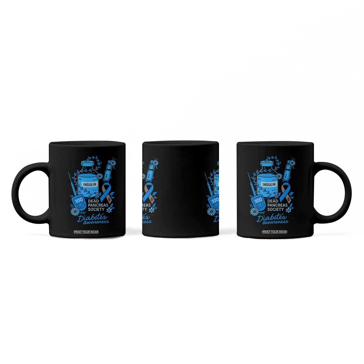 Dead Pancreas Society Coffee Mug Funny Diabetes Awareness Insulin T1D Support TS10 Print Your Wear
