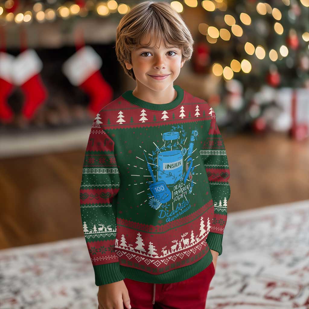 Dead Pancreas Society Knit Sweatshirt Funny Diabetes Awareness Insulin T1D Support TS10 Christmas Print Your Wear