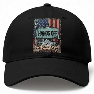 Funny Hands Off With Justice For All Baseball Cap Statue Of Liberty American Flag TS11 Print Your Wear
