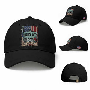 Funny Hands Off With Justice For All Baseball Cap Statue Of Liberty American Flag TS11 Baseball Cap Universal Fit Black Print Your Wear