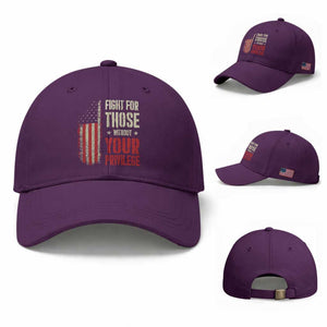Fight For Those Without Your Privilege Baseball Cap TS11 Baseball Cap Universal Fit Purple Print Your Wear