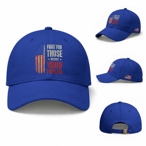 Fight For Those Without Your Privilege Baseball Cap TS11 Baseball Cap Universal Fit Royal Blue Print Your Wear