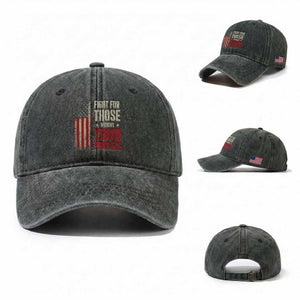 Fight For Those Without Your Privilege Washed Cotton Baseball Cap TS11 Washed Cap Universal Fit Dark Green Print Your Wear