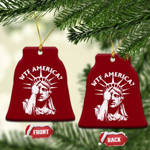 Funny Statue Of Liberty WTF America Ceramic Ornament TS11 Print Your Wear