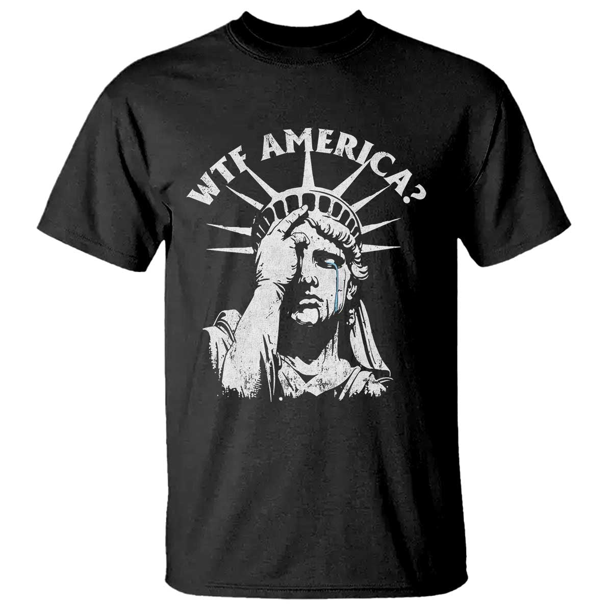 Funny Statue Of Liberty WTF America T Shirt TS11 Black Print Your Wear