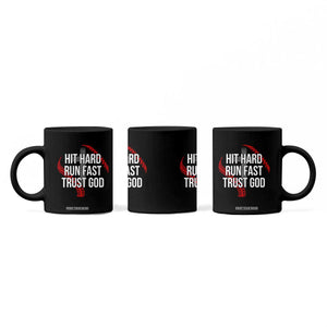 Hit Hard Run Fast Trust God Christian Baseball Coffee Mug TS11 Print Your Wear
