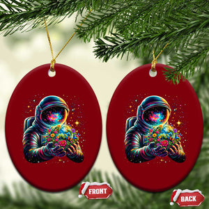 Astronaut Earth Flowers Spaceman Planet Galaxy Universe Ceramic Ornament TS11 Print Your Wear