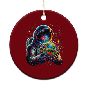 Astronaut Earth Flowers Spaceman Planet Galaxy Universe Ceramic Ornament TS11 1pc Red Print Your Wear