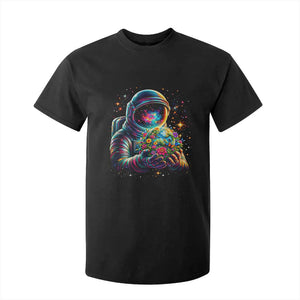 Astronaut Earth Flowers Spaceman Planet Galaxy Universe T Shirt For Kid TS11 Black Print Your Wear