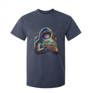 Astronaut Earth Flowers Spaceman Planet Galaxy Universe T Shirt For Kid TS11 Navy Print Your Wear