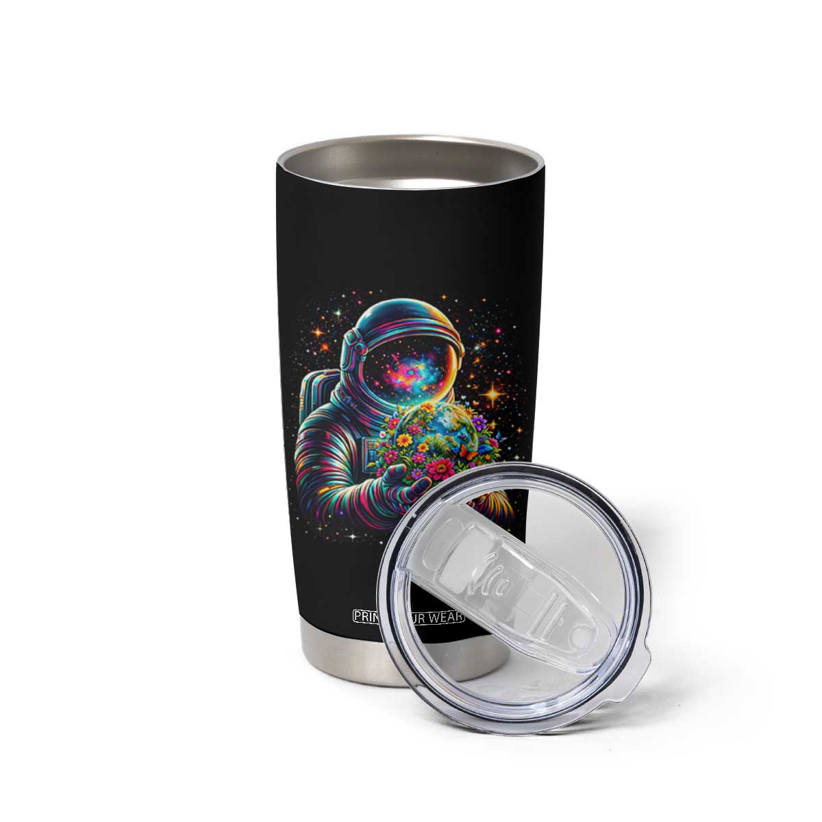 Astronaut Earth Flowers Spaceman Planet Galaxy Universe Tumbler Cup TS11 Print Your Wear