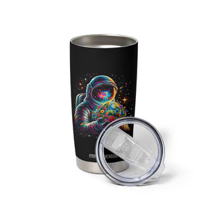 Astronaut Earth Flowers Spaceman Planet Galaxy Universe Tumbler Cup TS11 Print Your Wear