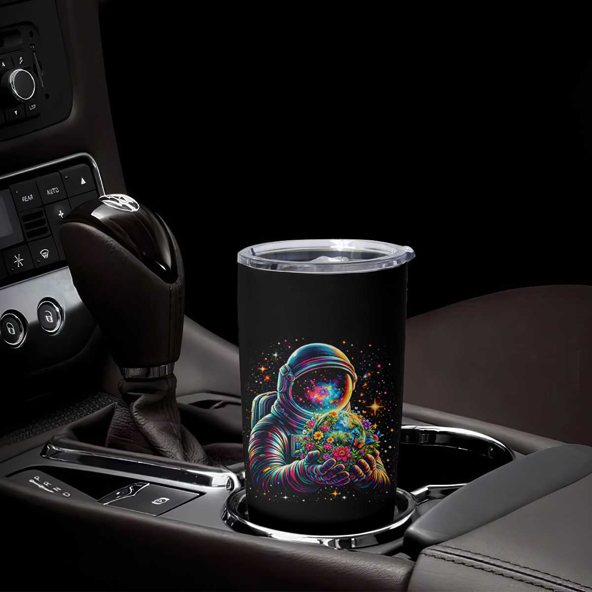 Astronaut Earth Flowers Spaceman Planet Galaxy Universe Tumbler Cup TS11 Print Your Wear
