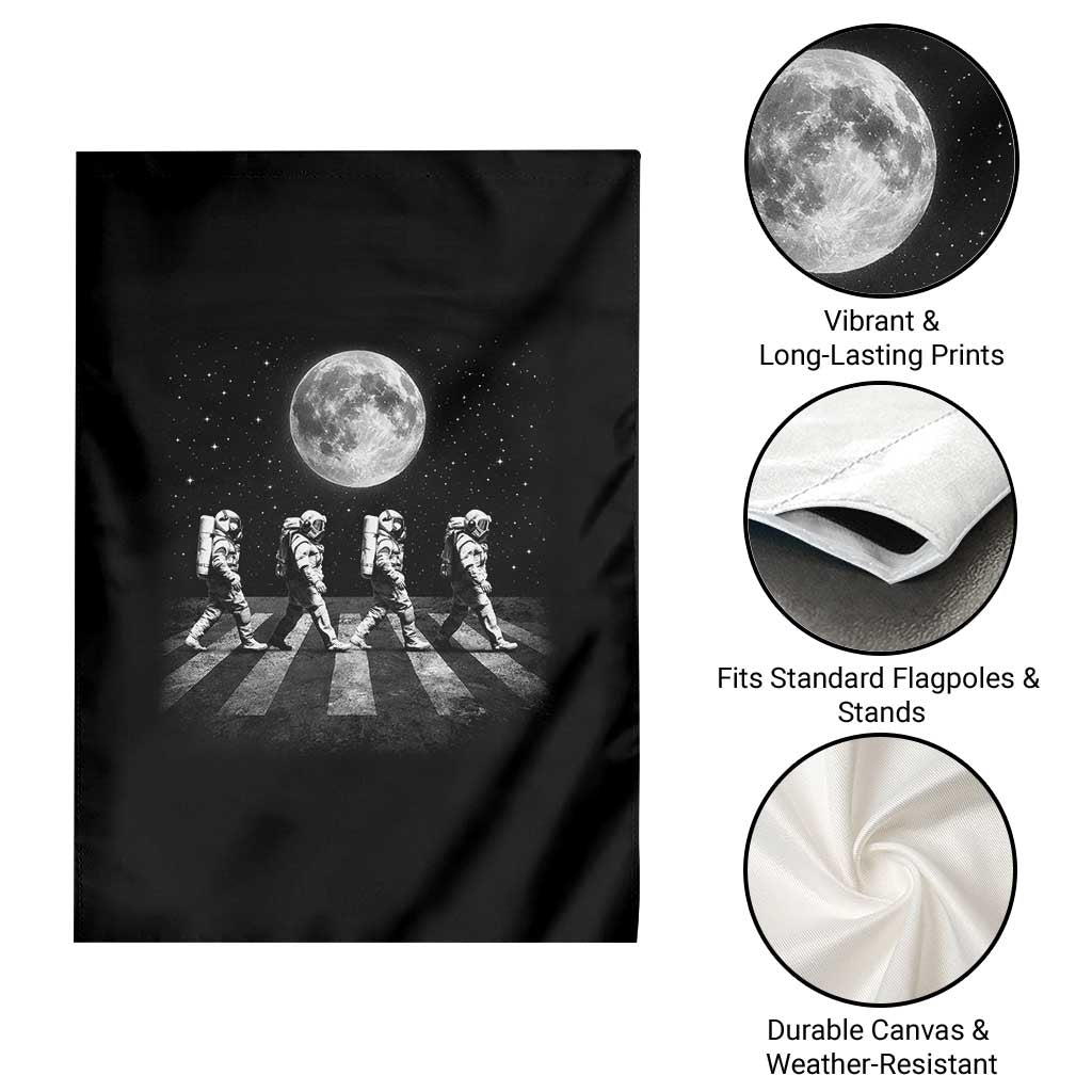 Astronauts Walking In Space Galaxy Moon Planet Garden Flag TS11 Print Your Wear