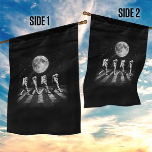 Astronauts Walking In Space Galaxy Moon Planet Garden Flag TS11 Print Your Wear