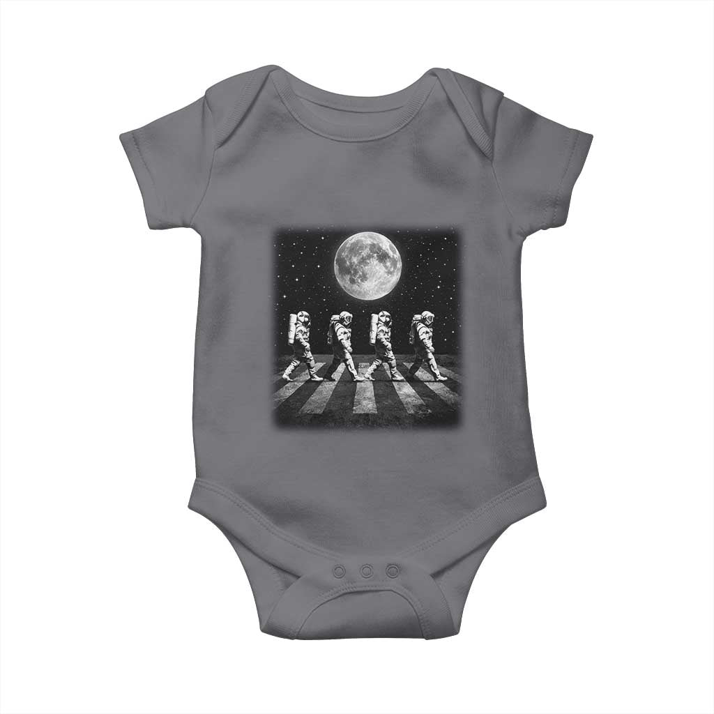 Astronauts Walking In Space Galaxy Moon Planet Baby Onesie TS11 Charcoal Print Your Wear
