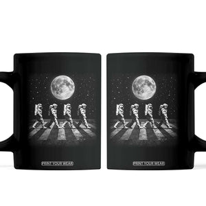 Astronauts Walking In Space Galaxy Moon Planet Coffee Mug TS11 Black Print Your Wear