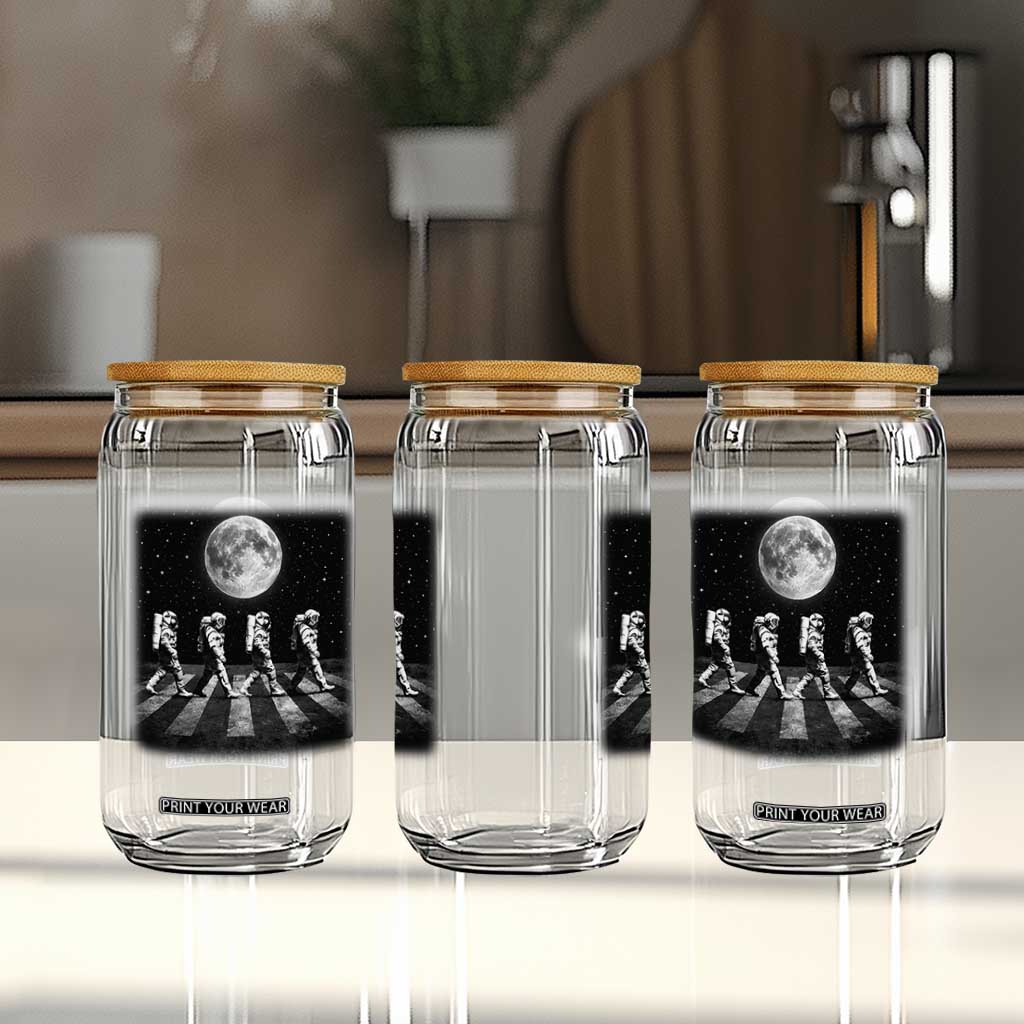 Astronauts Walking In Space Galaxy Moon Planet Glass Can TS11 Print Your Wear