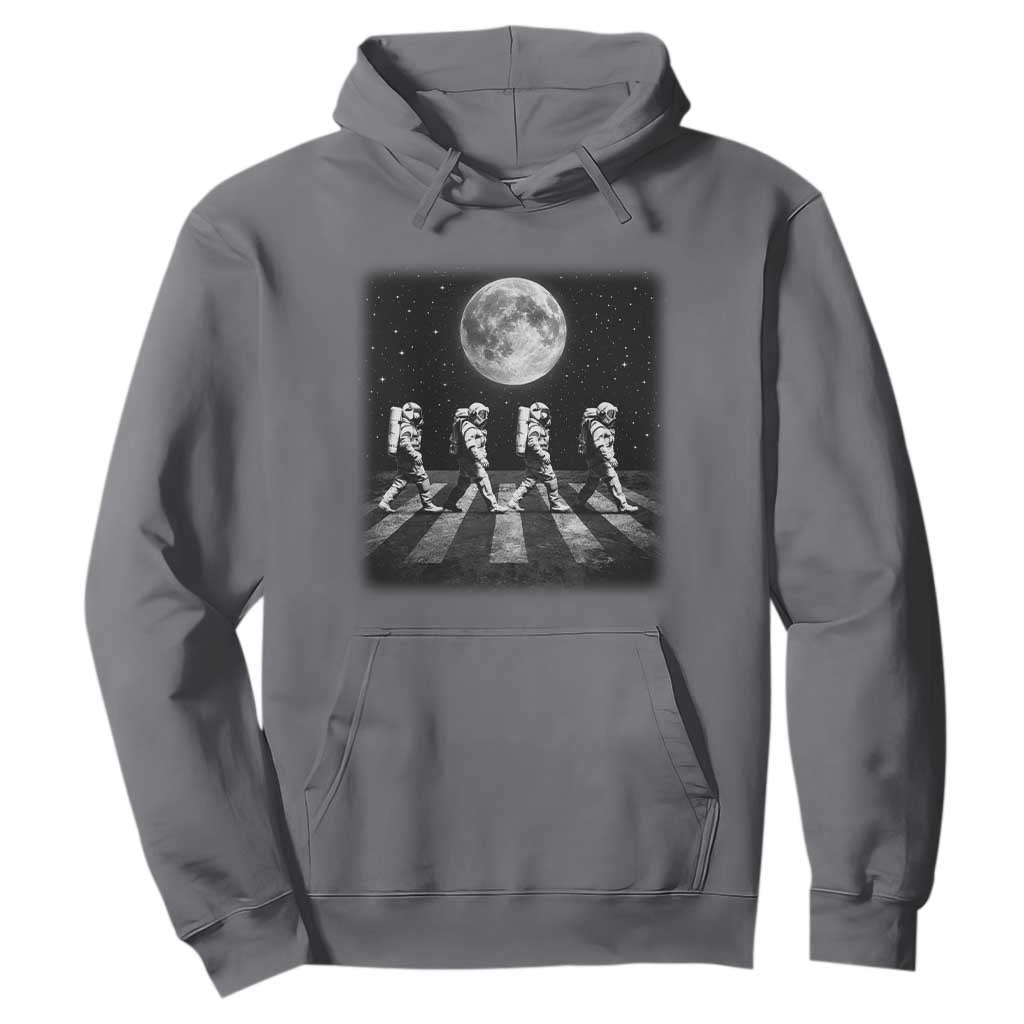Astronauts Walking In Space Galaxy Moon Planet Hoodie TS11 Charcoal Print Your Wear