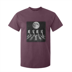 Astronauts Walking In Space Galaxy Moon Planet T Shirt For Kid TS11 Maroon Print Your Wear