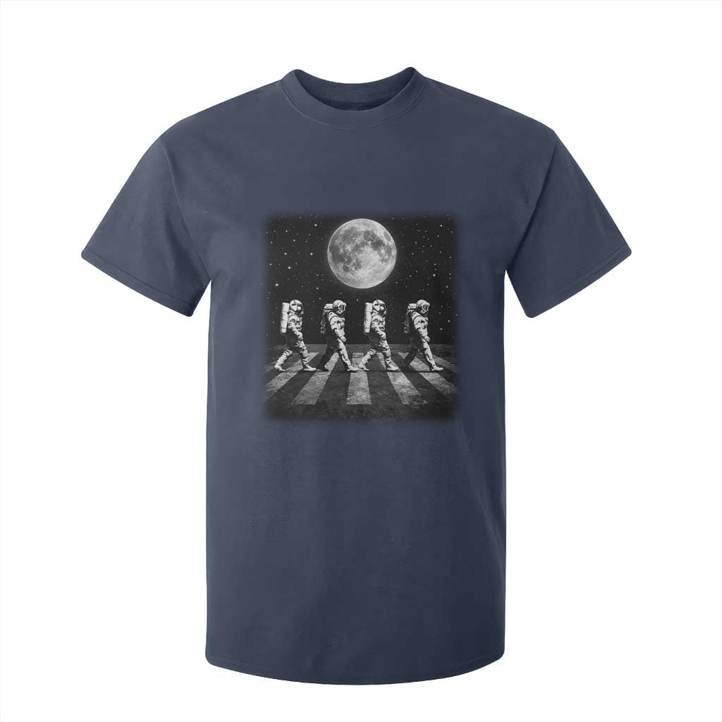 Astronauts Walking In Space Galaxy Moon Planet T Shirt For Kid TS11 Navy Print Your Wear