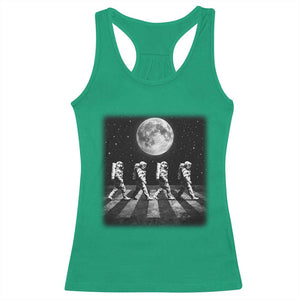 Astronauts Walking In Space Galaxy Moon Planet Racerback Tank Top TS11 Irish Green Print Your Wear