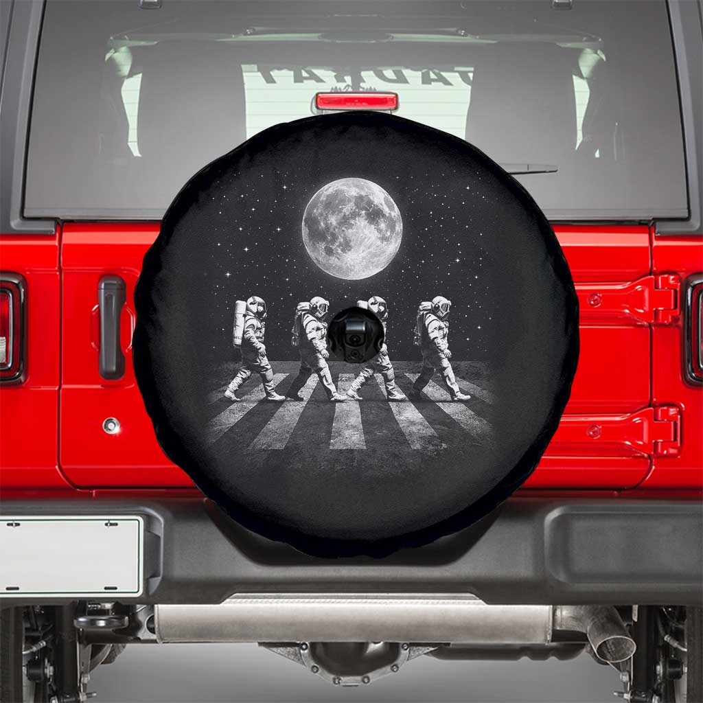 Astronauts Walking In Space Galaxy Moon Planet Spare Tire Cover TS11 Black Print Your Wear