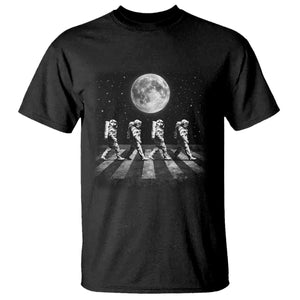 Astronauts Walking In Space Galaxy Moon Planet T Shirt TS11 Black Print Your Wear