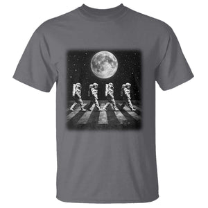 Astronauts Walking In Space Galaxy Moon Planet T Shirt TS11 Charcoal Print Your Wear