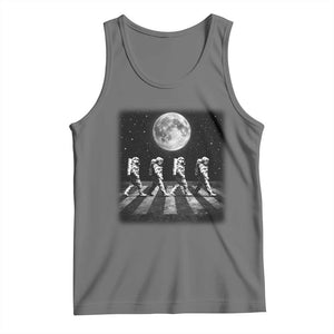 Astronauts Walking In Space Galaxy Moon Planet Tank Top TS11 Black Heather Print Your Wear