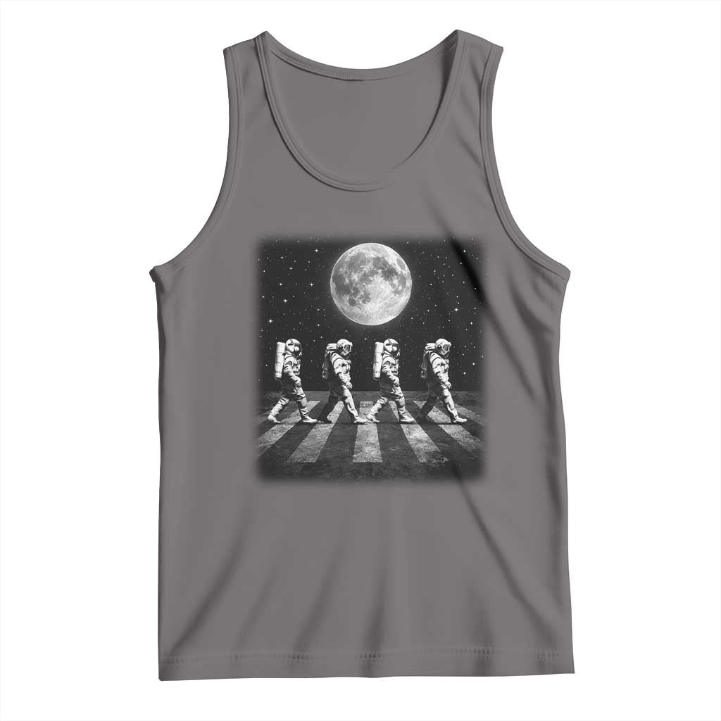 Astronauts Walking In Space Galaxy Moon Planet Tank Top TS11 Deep Heather Print Your Wear