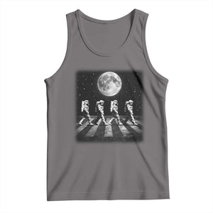 Astronauts Walking In Space Galaxy Moon Planet Tank Top TS11 Deep Heather Print Your Wear