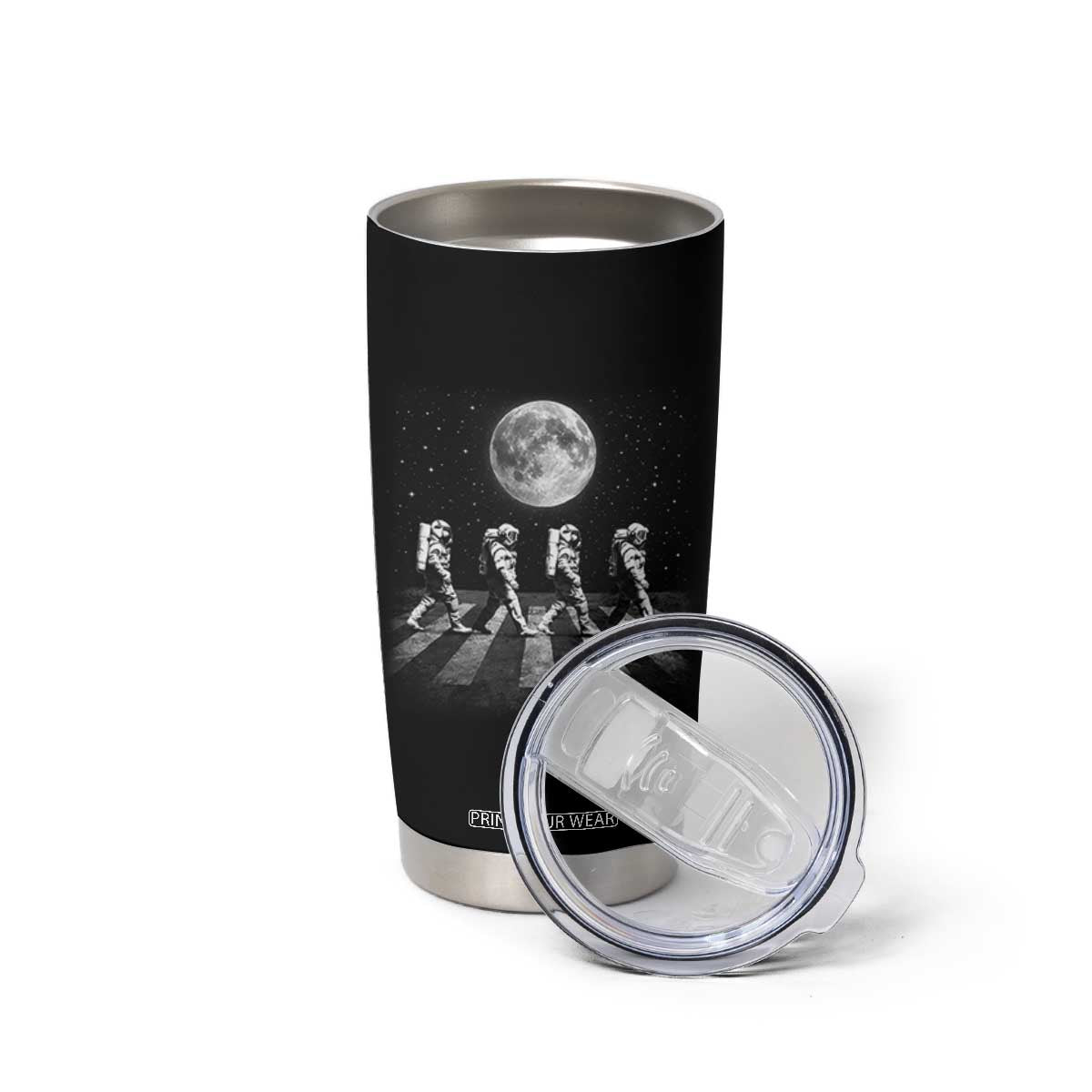 Astronauts Walking In Space Galaxy Moon Planet Tumbler Cup TS11 Print Your Wear